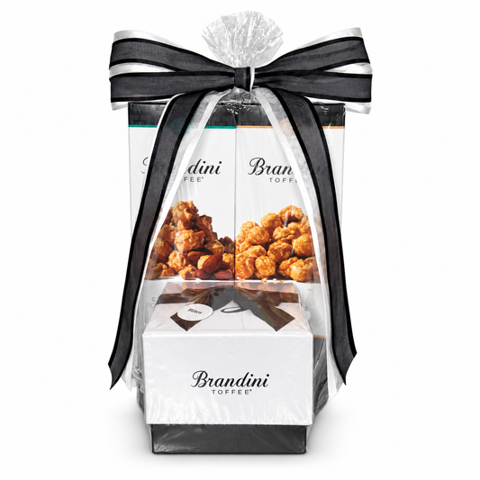 Large Bundle with black and white bow, front view
