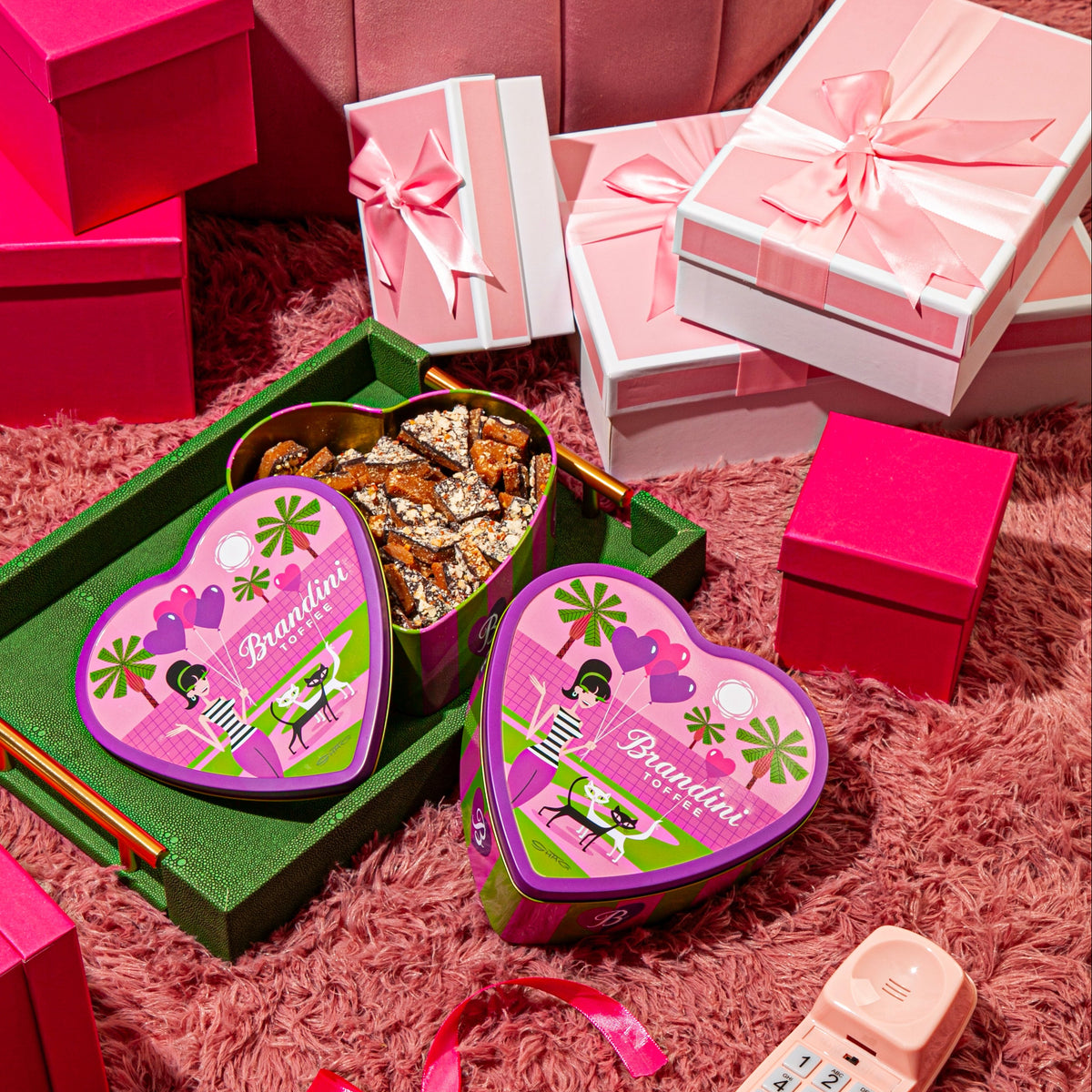 "The Sweethearts" — Brandini × Shag Almond Toffee Tin (24 oz)
